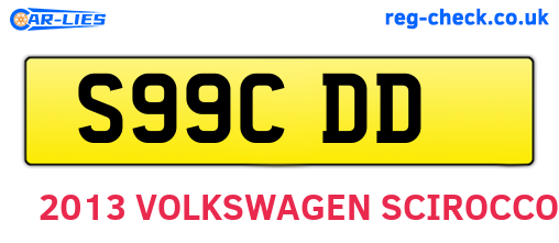 S99CDD are the vehicle registration plates.