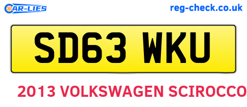 SD63WKU are the vehicle registration plates.