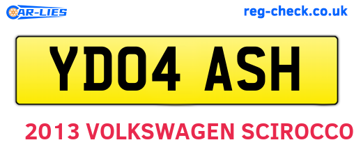 YD04ASH are the vehicle registration plates.