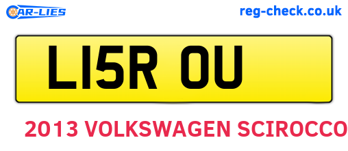 L15ROU are the vehicle registration plates.