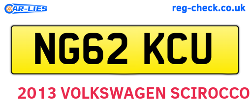NG62KCU are the vehicle registration plates.