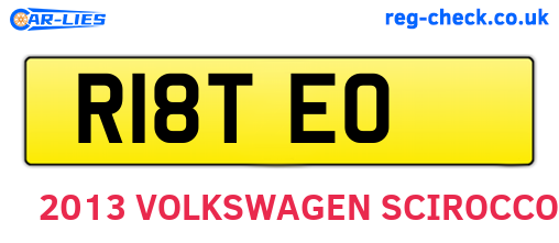 R18TEO are the vehicle registration plates.