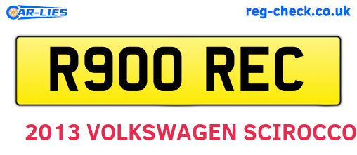 R900REC are the vehicle registration plates.