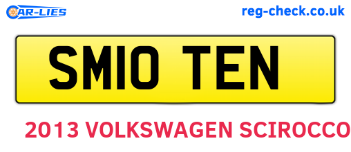 SM10TEN are the vehicle registration plates.