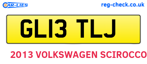 GL13TLJ are the vehicle registration plates.