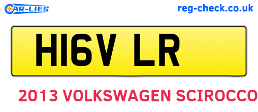 H16VLR are the vehicle registration plates.