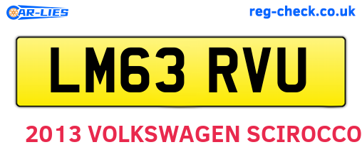 LM63RVU are the vehicle registration plates.