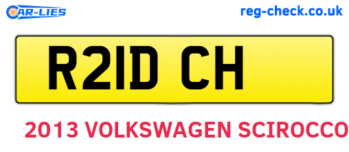 R21DCH are the vehicle registration plates.