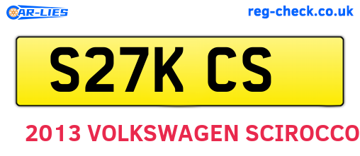 S27KCS are the vehicle registration plates.