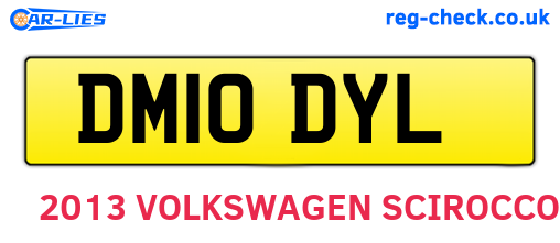 DM10DYL are the vehicle registration plates.