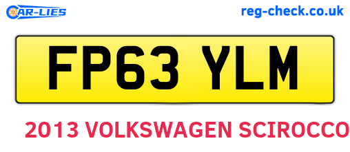 FP63YLM are the vehicle registration plates.