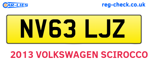 NV63LJZ are the vehicle registration plates.