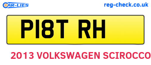 P18TRH are the vehicle registration plates.