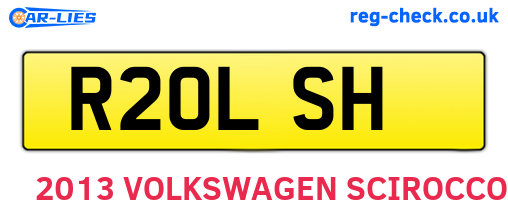R20LSH are the vehicle registration plates.
