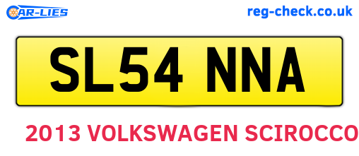 SL54NNA are the vehicle registration plates.