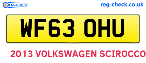 WF63OHU are the vehicle registration plates.
