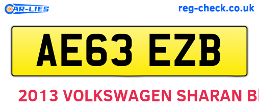 AE63EZB are the vehicle registration plates.
