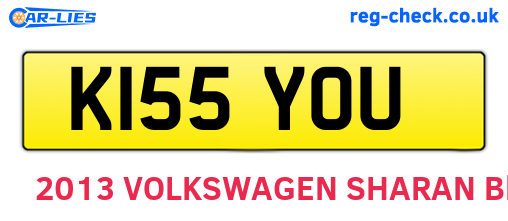 K155YOU are the vehicle registration plates.