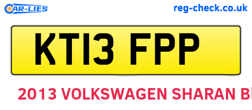 KT13FPP are the vehicle registration plates.