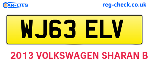WJ63ELV are the vehicle registration plates.