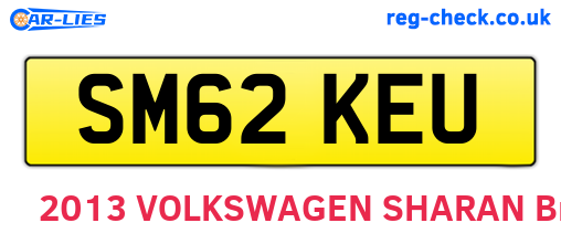 SM62KEU are the vehicle registration plates.