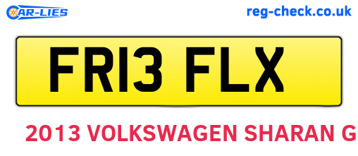 FR13FLX are the vehicle registration plates.