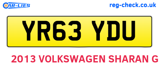 YR63YDU are the vehicle registration plates.