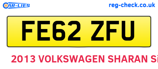 FE62ZFU are the vehicle registration plates.