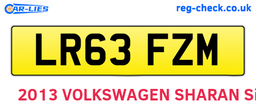 LR63FZM are the vehicle registration plates.