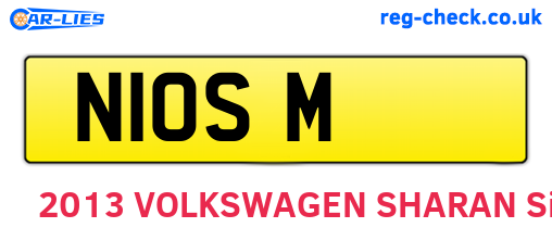 N1OSM are the vehicle registration plates.