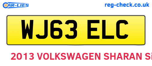 WJ63ELC are the vehicle registration plates.