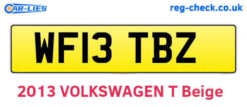WF13TBZ are the vehicle registration plates.