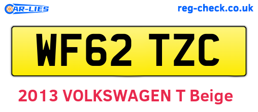 WF62TZC are the vehicle registration plates.