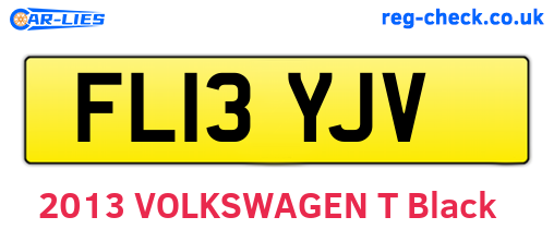 FL13YJV are the vehicle registration plates.