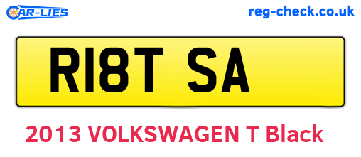 R18TSA are the vehicle registration plates.