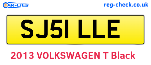 SJ51LLE are the vehicle registration plates.