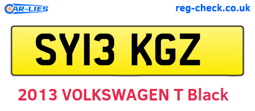SY13KGZ are the vehicle registration plates.