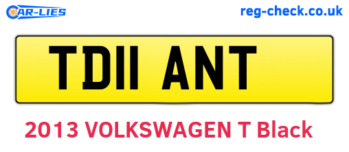 TD11ANT are the vehicle registration plates.