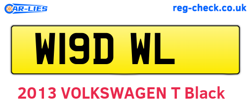 W19DWL are the vehicle registration plates.