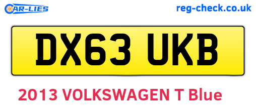 DX63UKB are the vehicle registration plates.