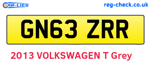 GN63ZRR are the vehicle registration plates.
