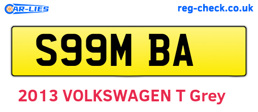 S99MBA are the vehicle registration plates.