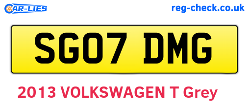 SG07DMG are the vehicle registration plates.