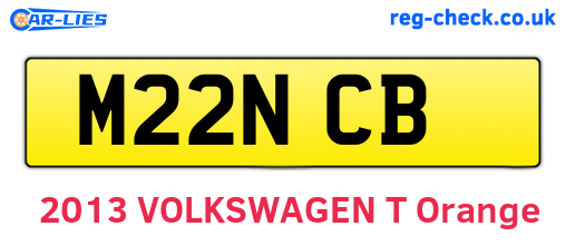 M22NCB are the vehicle registration plates.
