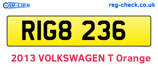 RIG8236 are the vehicle registration plates.