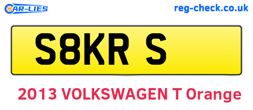 S8KRS are the vehicle registration plates.