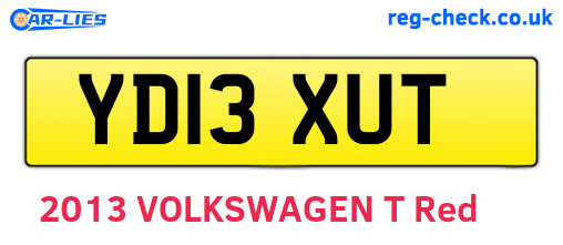 YD13XUT are the vehicle registration plates.