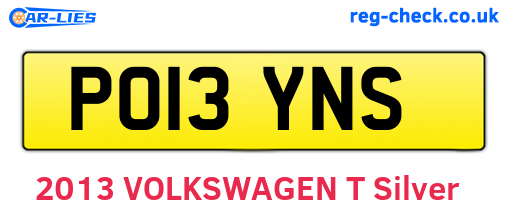 PO13YNS are the vehicle registration plates.