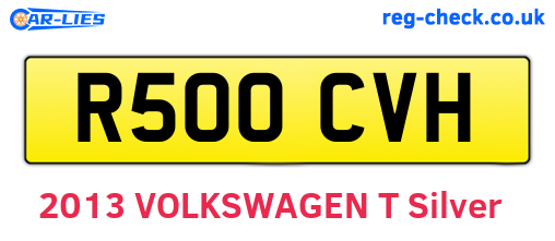 R500CVH are the vehicle registration plates.