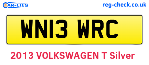 WN13WRC are the vehicle registration plates.